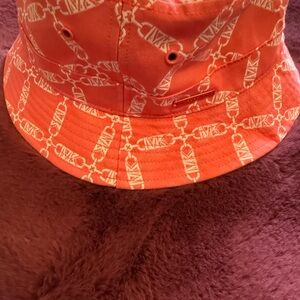 Orange Patterned Bucket Hat